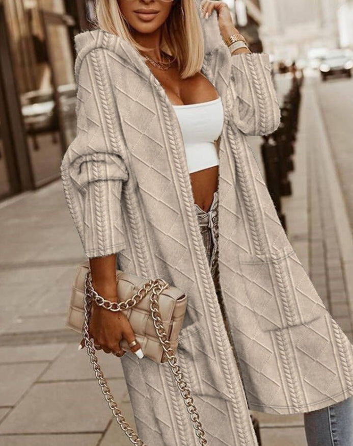 Freya™ | Lange cardigan met capuchon