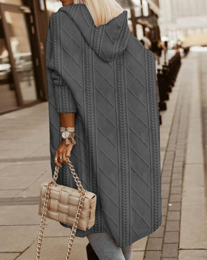Freya™ | Lange cardigan met capuchon