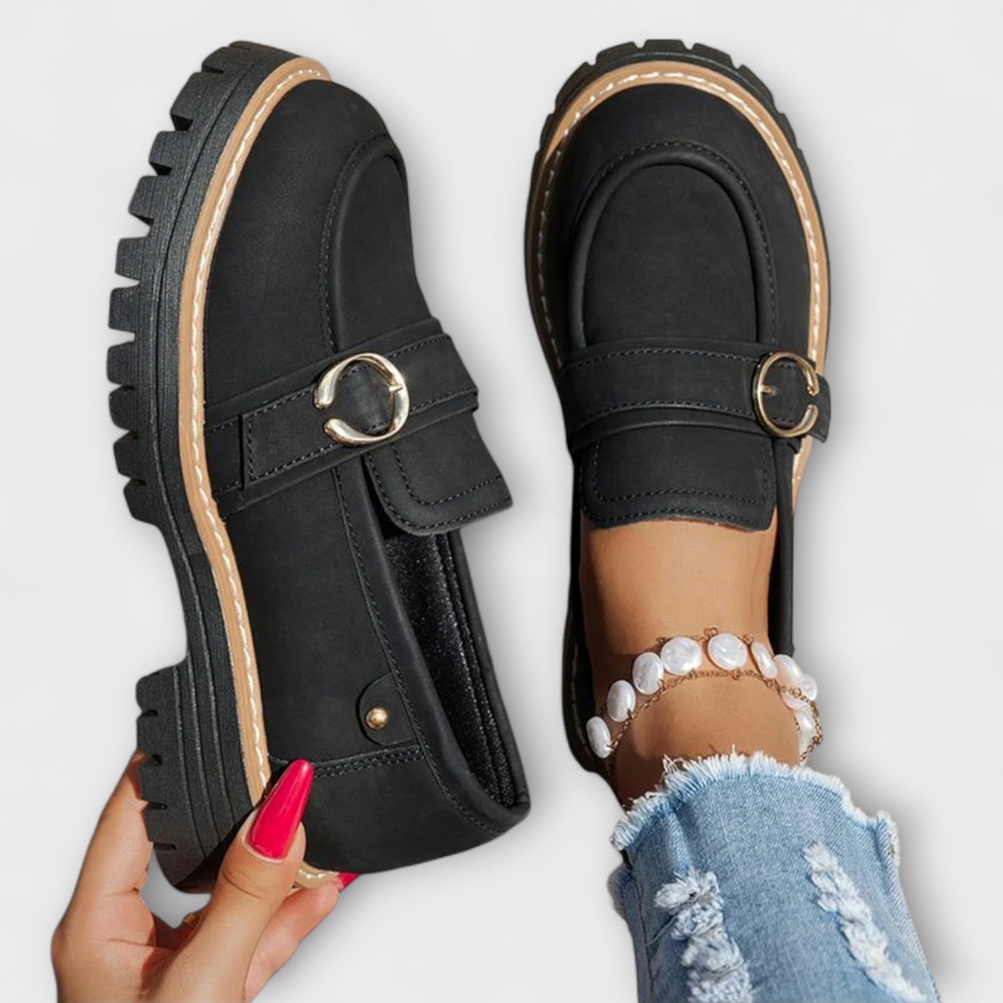 Van Der Waal™ | Ronde Neus Mocassins