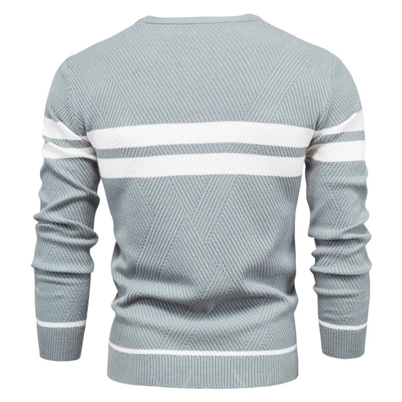 Joren™ | Patchwork Trui met Lange Mouwen