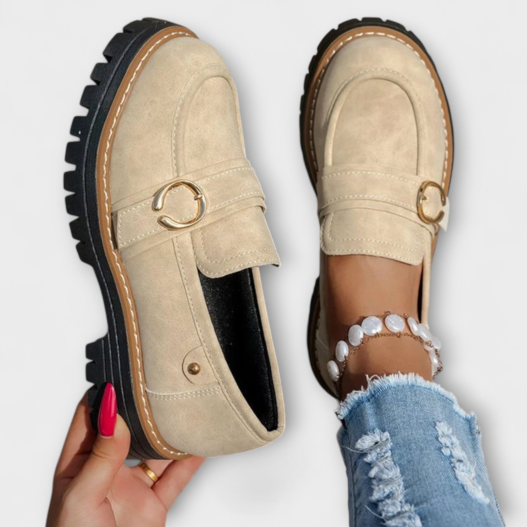 Van Der Waal™ | Ronde Neus Mocassins