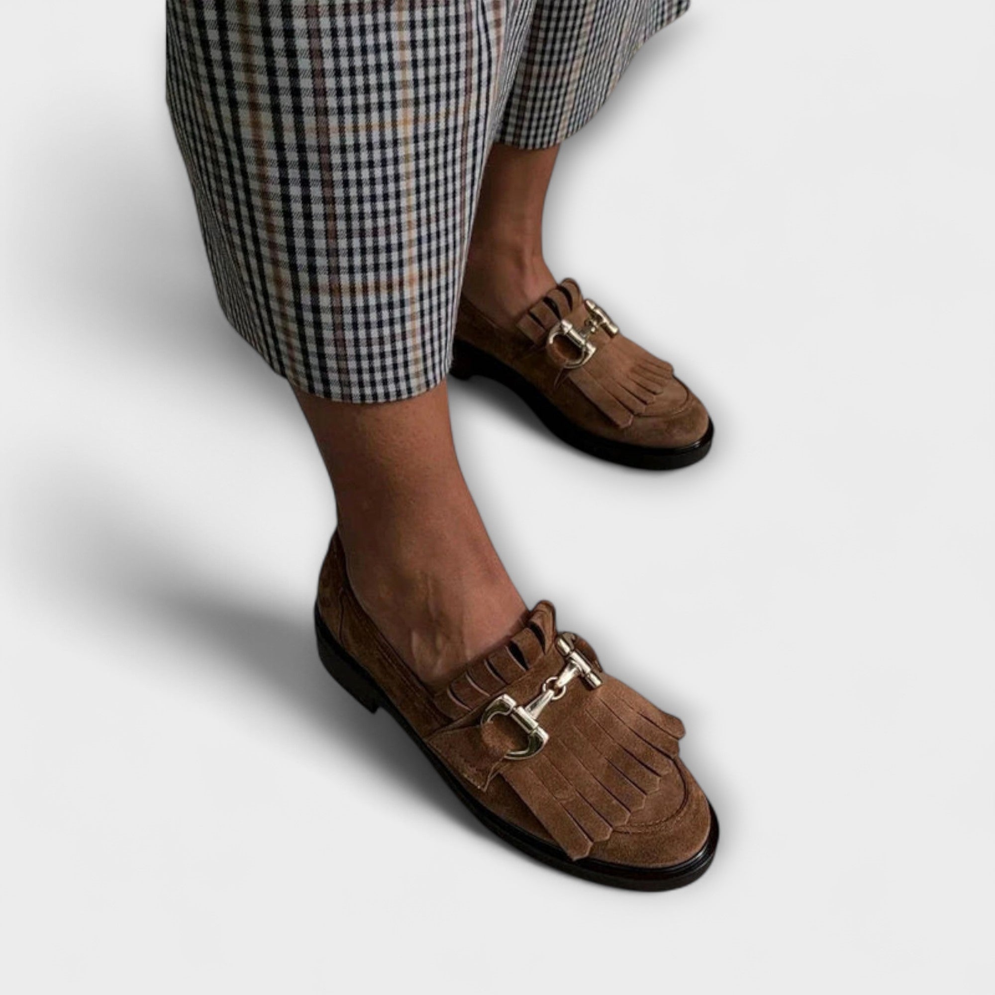 Van Der Waal™ | Bruine Mocassin met Ronde Neus