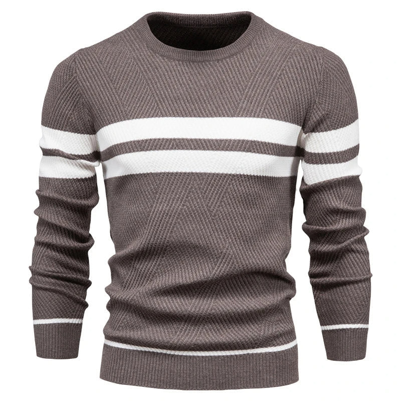 Joren™ | Patchwork Trui met Lange Mouwen