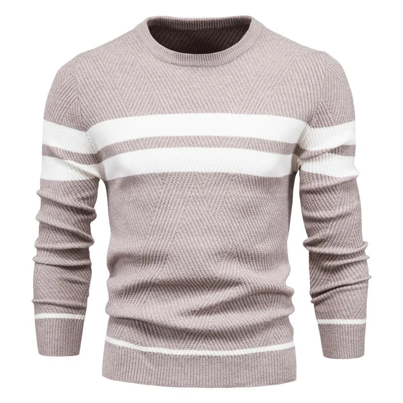 Joren™ | Patchwork Trui met Lange Mouwen
