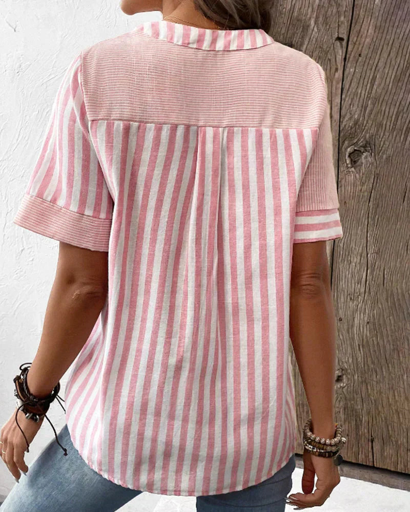 Lysanne™ | Klassieke Casual Gestreepte Top