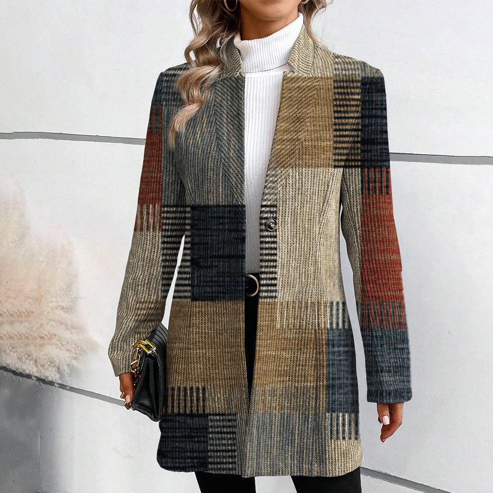 Lauren™ | Patchwork Ruitwol Jas