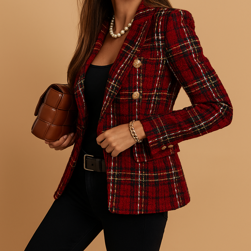 Sylara™ | Gestreepte wrap blazer