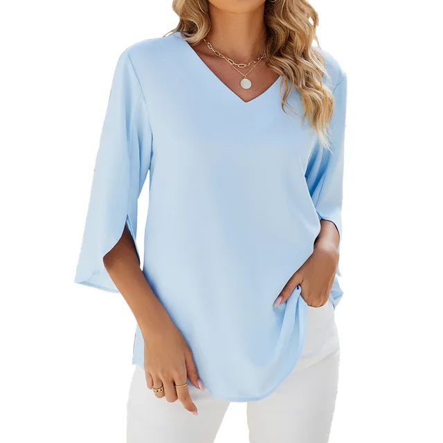 Aloura™ | Lichtgewicht Blouse met V-Hals