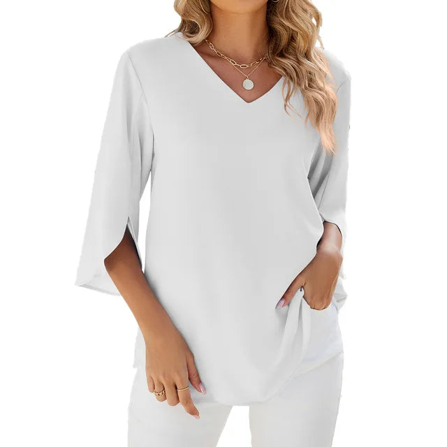 Aloura™ | Lichtgewicht Blouse met V-Hals