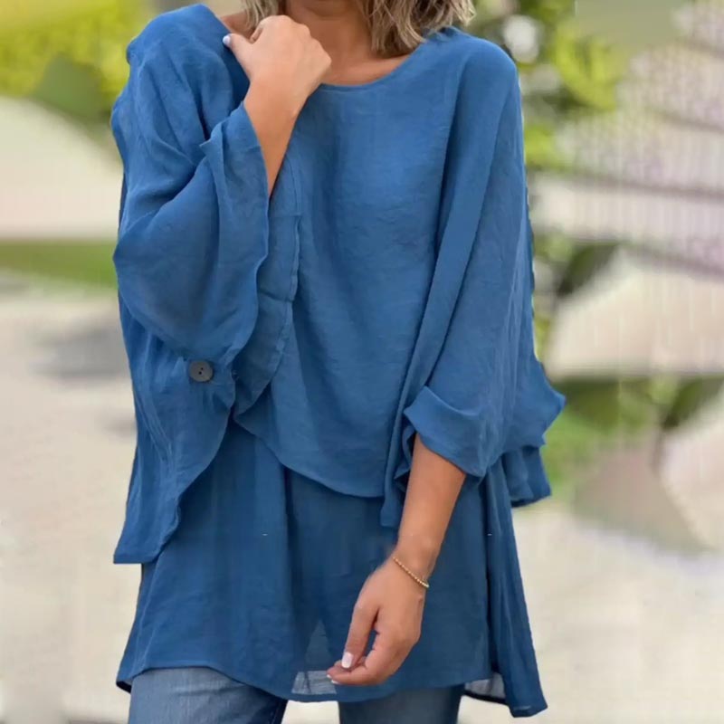 Annissea™ | Gelaagde Top met Elegante Valling