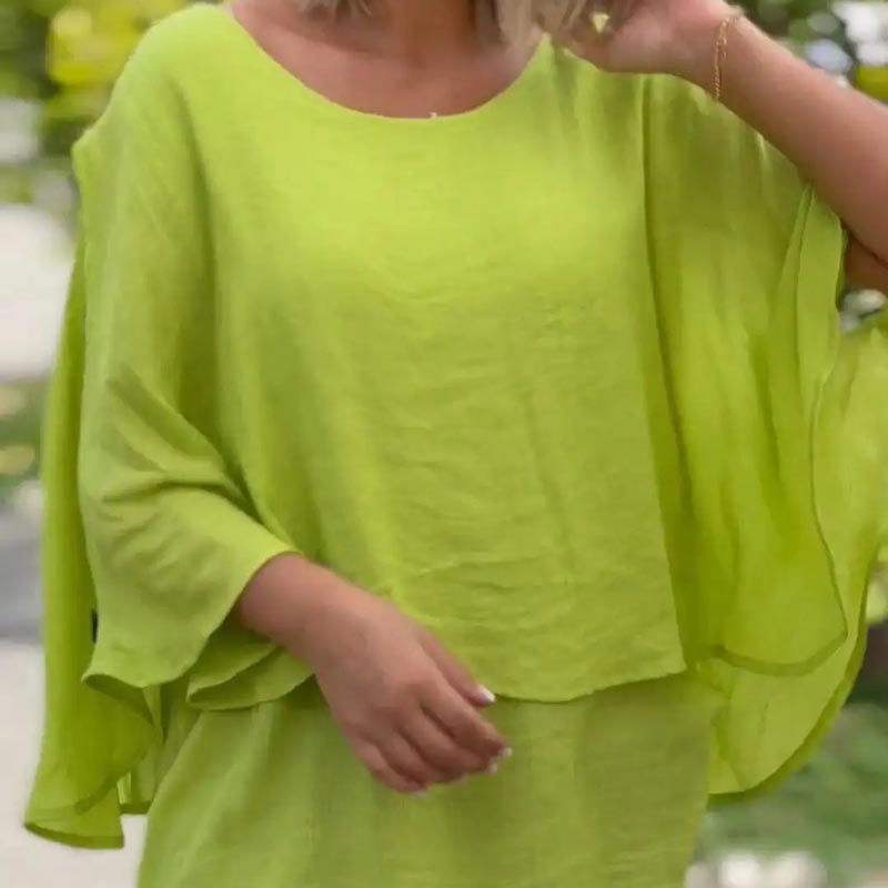 Annissea™ | Gelaagde Top met Elegante Valling