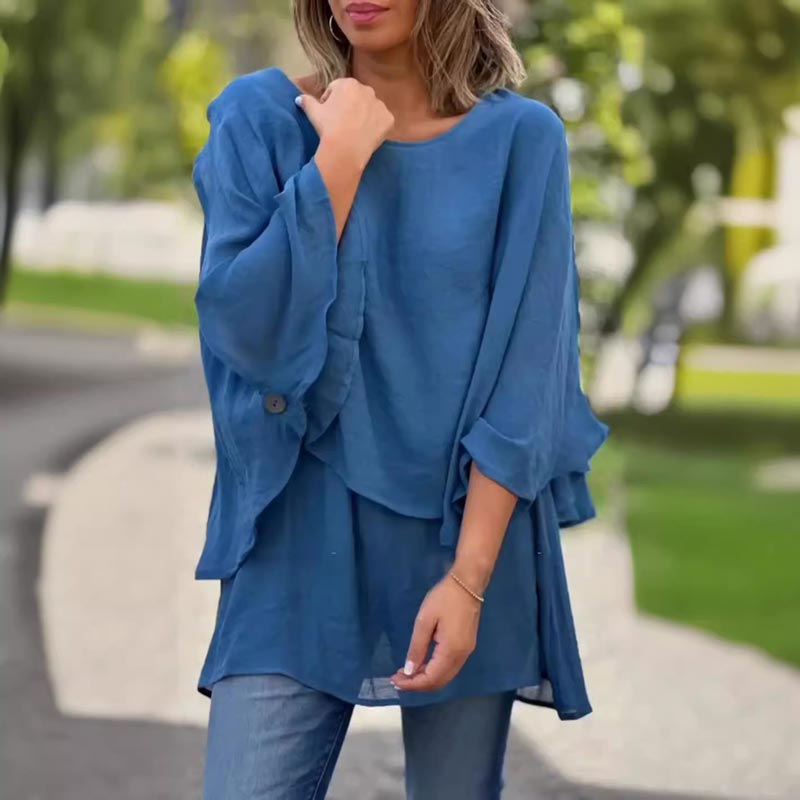 Annissea™ | Gelaagde Top met Elegante Valling