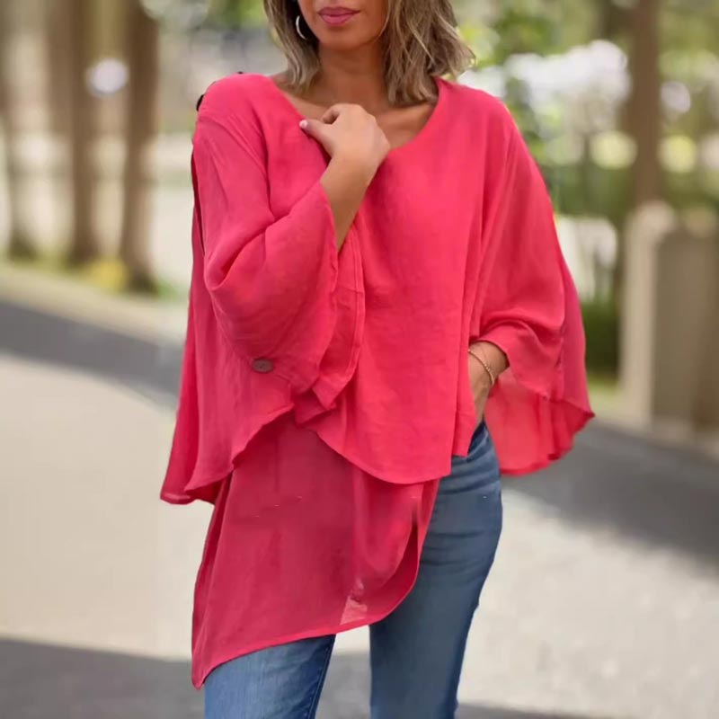 Annissea™ | Gelaagde Top met Elegante Valling