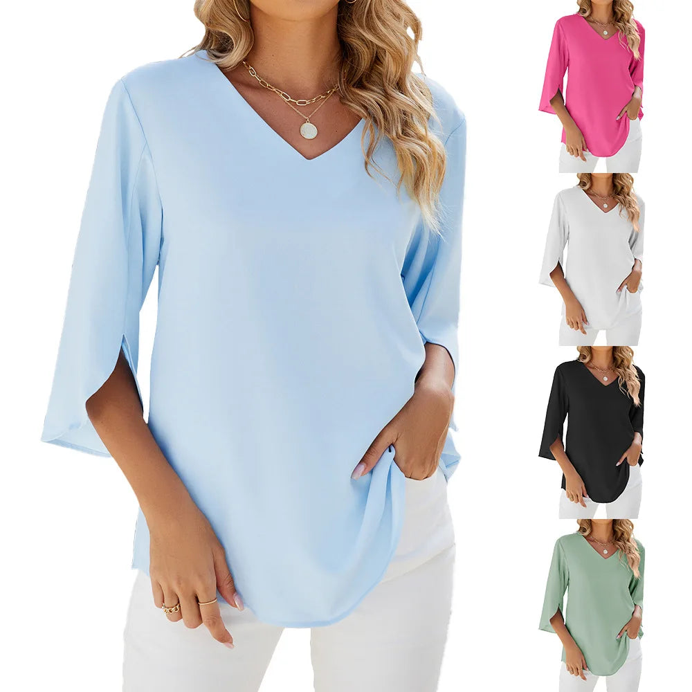 Aloura™ | Lichtgewicht Blouse met V-Hals