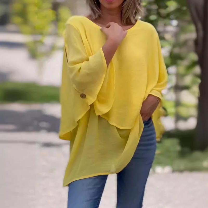Annissea™ | Gelaagde Top met Elegante Valling