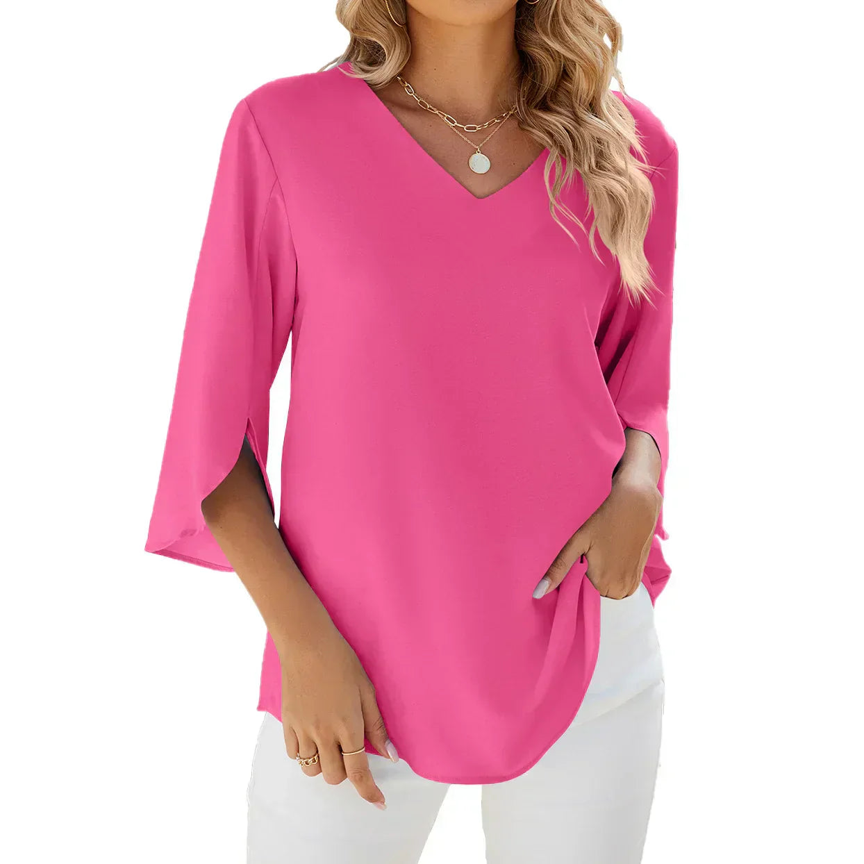 Aloura™ | Lichtgewicht Blouse met V-Hals