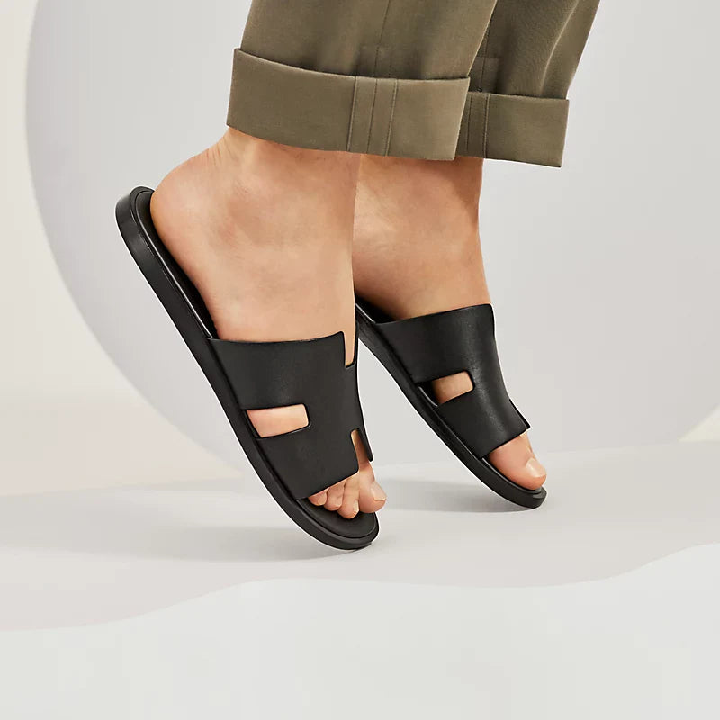 Elio™ | Leren slippers met voetbed