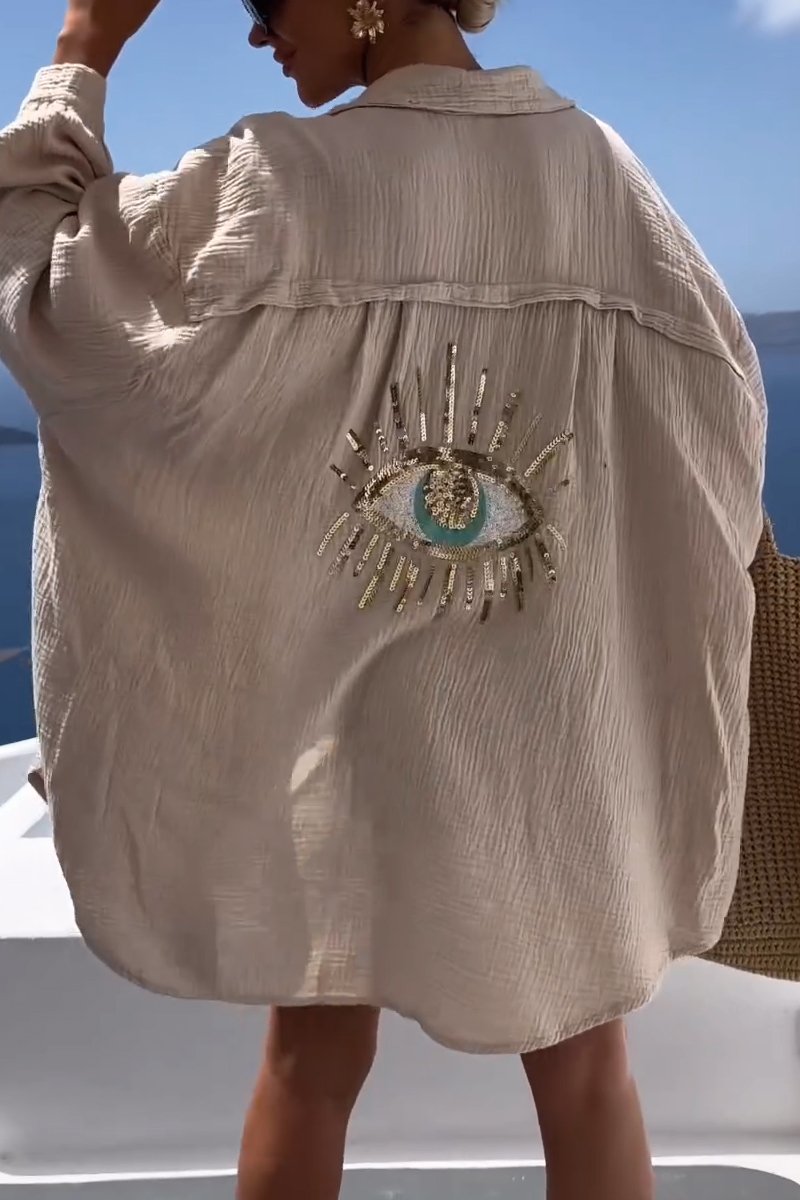 Inessa™ | Oversized Blouse van Katoen