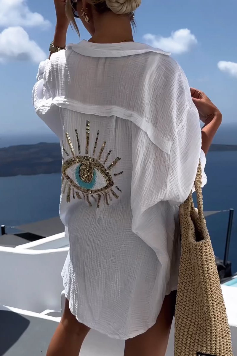 Inessa™ | Oversized Blouse van Katoen