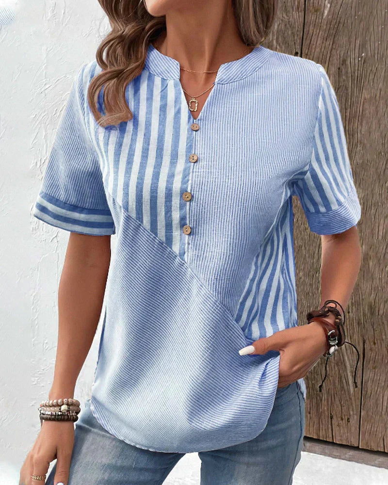 Lysanne™ | Klassieke Casual Gestreepte Top