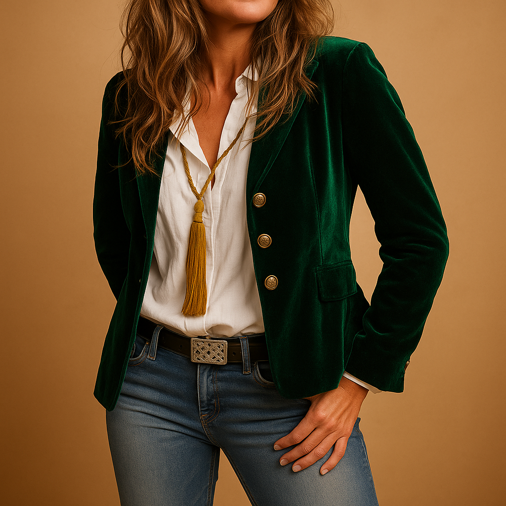Grevina™ | Slim-fit retro blazer