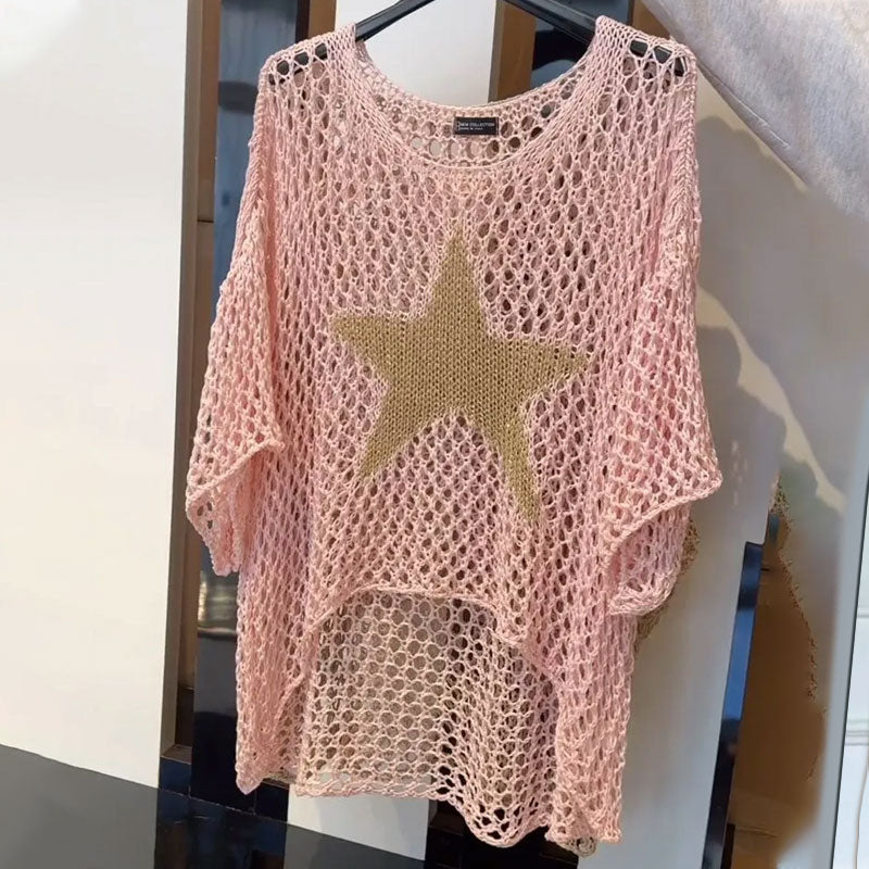 Zanira™ | Gebreide Top met Sterrendetail