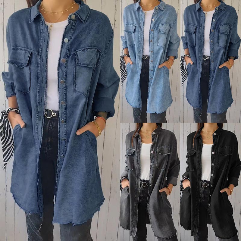 Zaleira™ | Oversized Denim Shirt